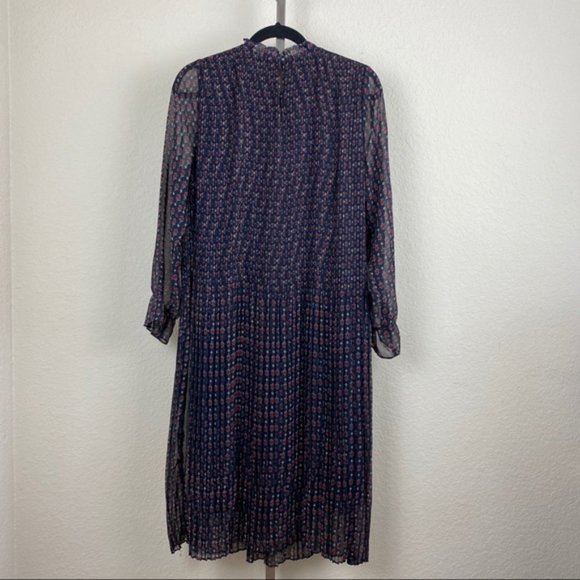 NWT - Sam Edelman Chiffon Pleated Dress - Size 8 - Picture 3 of 6